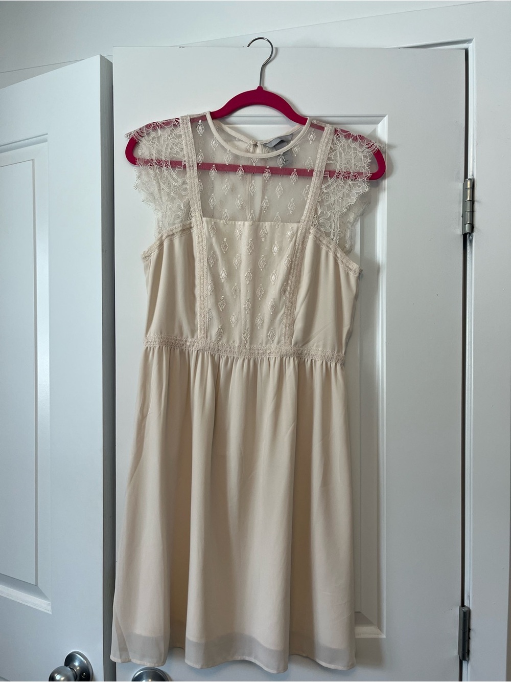 Sheer Light Pink- Cream Dress